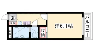 レオパレスシュライン フジタ【108号室】の間取り