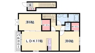 サニーアップヒルE【204号室】の間取り