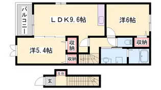 シン.シン.ハウスD【2階】の間取り