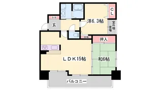 ラシャンス広畑【801号室】の間取り