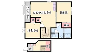 モアークレストⅡ【2階】の間取り