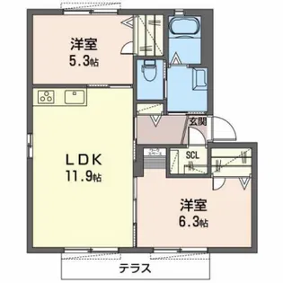 メゾンHIKO【1階】の間取り