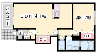 トリノ フルートA【1階】の間取り
