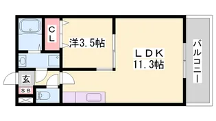 グランピア姫路【3階】の間取り