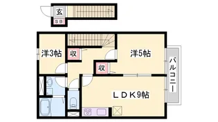 アネックスハイブリッジ【B202号室】の間取り