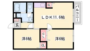 エスポアヒルズⅡ【2階】の間取り