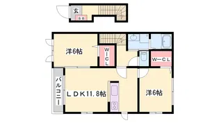 リブサニーB【2階】の間取り