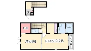 フィオーレ西庄B【2階】の間取り