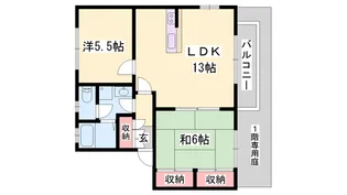 グリーンハイツ白浜B【201号室】の間取り