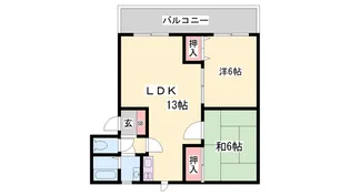 アルコ・ラ・カーサ町坪II【201号室】の間取り