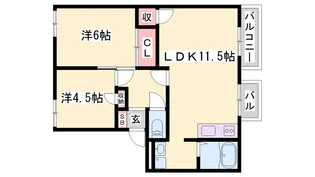 フレグランス北山【203号室】の間取り