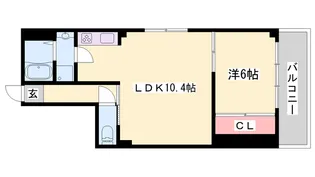 コーポ有本【3-A号室】の間取り