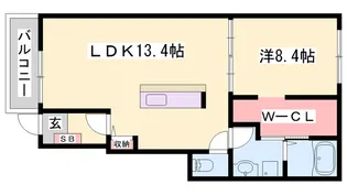 ブリッサガーデンB【102号室】の間取り