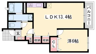 アイリスガーデンB【1階】の間取り