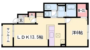 ミルキーウェイA【1階】の間取り