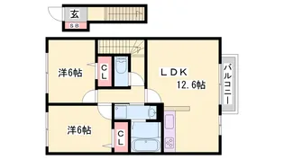 ミリオンフルール【2階】の間取り