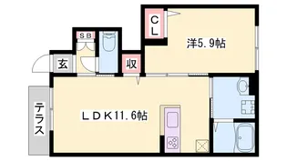 ケンタッキーブルーグラス【1階】の間取り