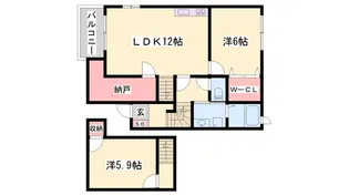 フローレス【2階】の間取り