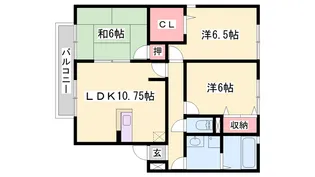 セリーヌヴィレッジ B【2階】の間取り