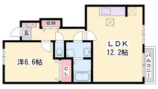 アンソレイユ【102号室】の間取り