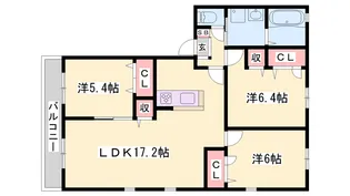 サンテヴィル【203号室】の間取り