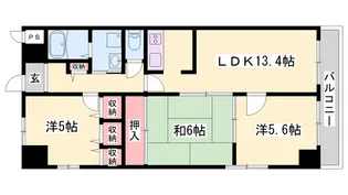 キャッスルコート福崎【403号室】の間取り