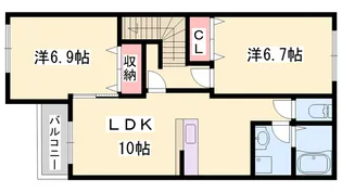 コートダイヤ【2階】の間取り