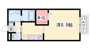 マ・メゾン英賀保【1階】の間取り