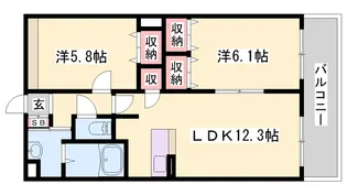 フォルビート田寺東【2階】の間取り