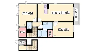 フォレナコート【2階】の間取り