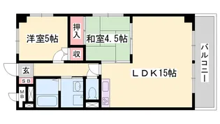 ファミーユ網干【2-A号室】の間取り
