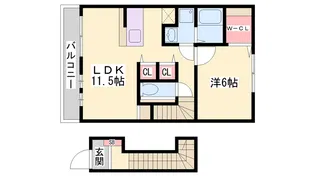 ソレアードⅡ【2階】の間取り