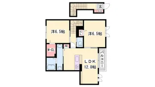 シャーメゾンいろはⅢ【202号室】の間取り