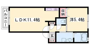 シャーメゾンかみや A棟【1階】の間取り