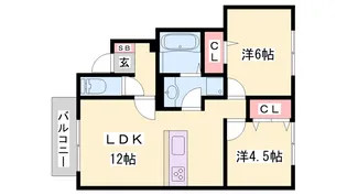 ルースコンフォール【1階】の間取り