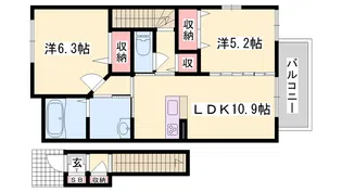 MAST COURT新野辺【2階】の間取り