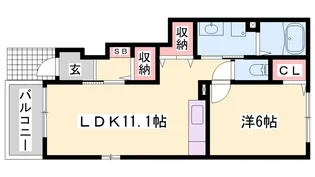 ホワイトローズ【1階】の間取り