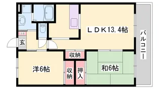 ミィーティア【2階】の間取り
