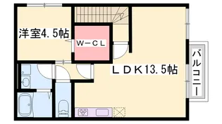 モダンコート東阿保【2階】の間取り
