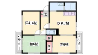 三木市平田【1階】の間取り
