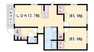 ハイツグレース【101号室】の間取り