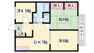 エステートピア宮ノ下Ⅲ番館【2階】の間取り