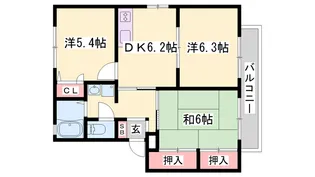 レガートⅡA・B【B202号室】の間取り