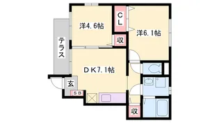 メゾン・佐野【1階】の間取り