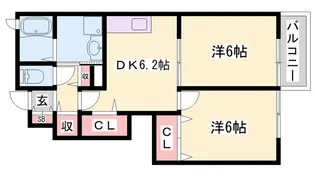 スクエア・センチュリー【1階】の間取り