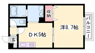 パセオ新在家【1階】の間取り
