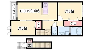 シンビジュウムA【203号室】の間取り