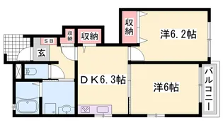シン・シン・ハウスC【1階】の間取り