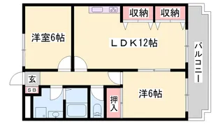 YKRシャンボール【1階】の間取り