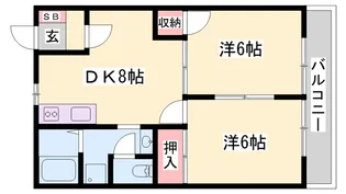 サンクレ-ル【2階】の間取り